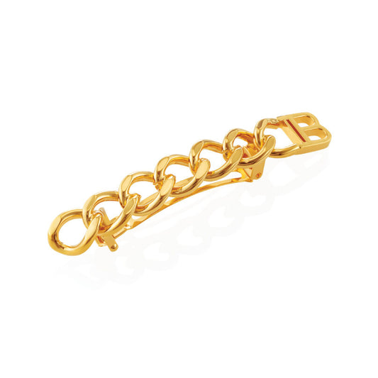 HC Gold Plated Barrette Medium Chain