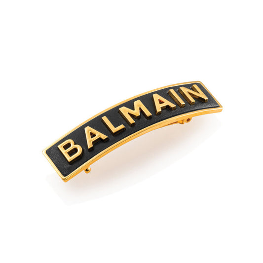 Gold Plated Barrette Medium Logo