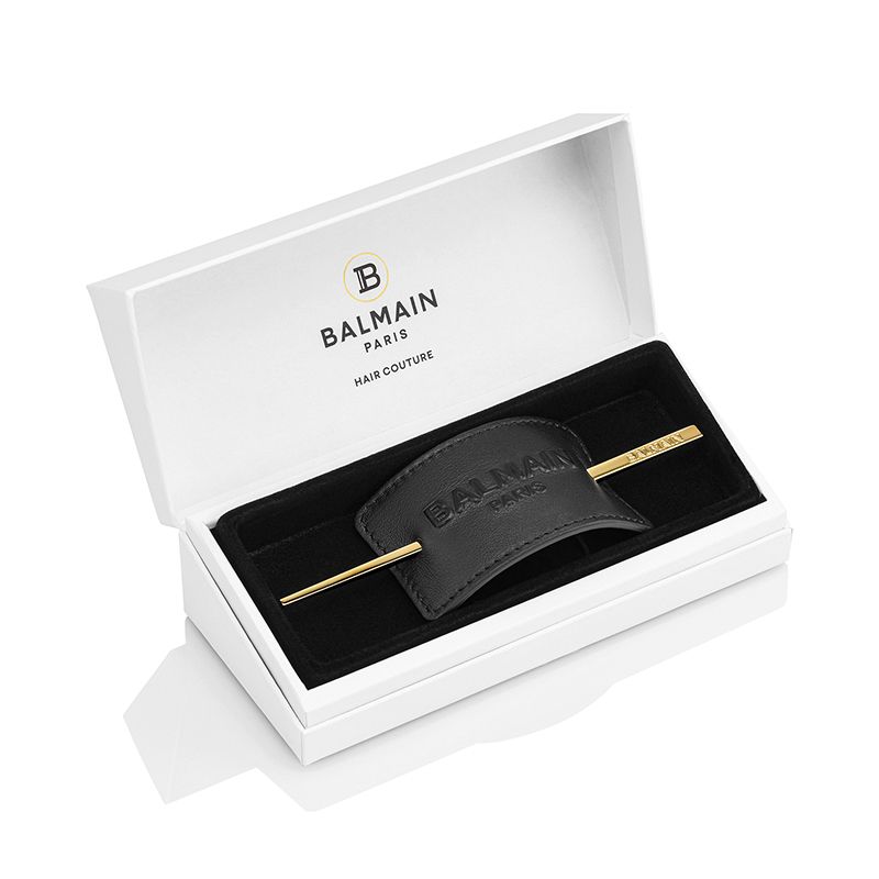 Hair Barrette Leather Black