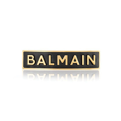 Gold Plated Barrette Medium Logo